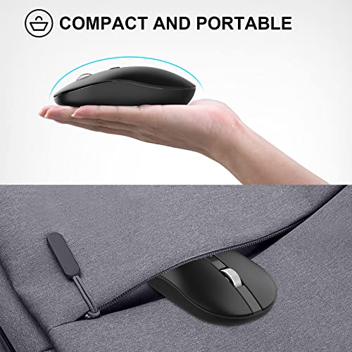cimetech Maus Kabellos USB C Mouse Slim Beidhändig 2.4G Leise Mini Maus Kabellos Silent Mouse für Mac Laptop PC Computer Tablet Tragbar Bild 5