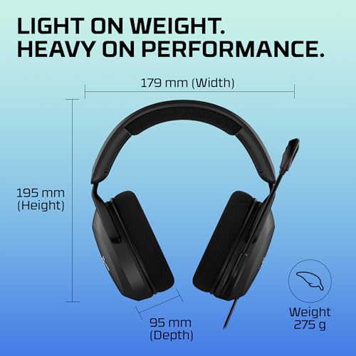 HyperX Cloud Stinger 2 Core Gaming-Headset für PC, Over-Ear Kopfhörer mit Mikrofon, DTS Headphone:X Spatial Audio, Leichtes Design, 40mm Treiber, Klapp-Mute, Integrierte Lautstärkeregelung, Schwarz Bild 3