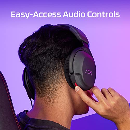 HyperX Cloud Stinger 2 Core Gaming-Headset für PC, Over-Ear Kopfhörer mit Mikrofon, DTS Headphone:X Spatial Audio, Leichtes Design, 40mm Treiber, Klapp-Mute, Integrierte Lautstärkeregelung, Schwarz Bild 7