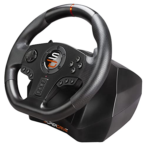 SUBSONIC Superdrive - SV710 Rennlenkrad/lenkrad mit Fußpedalen, Schaltwippen und Vibration - PC-kompatibel (programmierbar für alle Spiele) Bild 4
