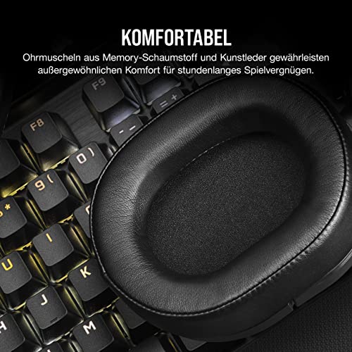 Corsair HS55 Wireless CORE Leichtes Gaming Headset - Omnidirektionales Mikrofon - Neodym-Treiber - Bis zu 50 ft Reichweite - iCUE-Kompatibel - PC, PS4, Nintendo Switch - Carbon Bild 6