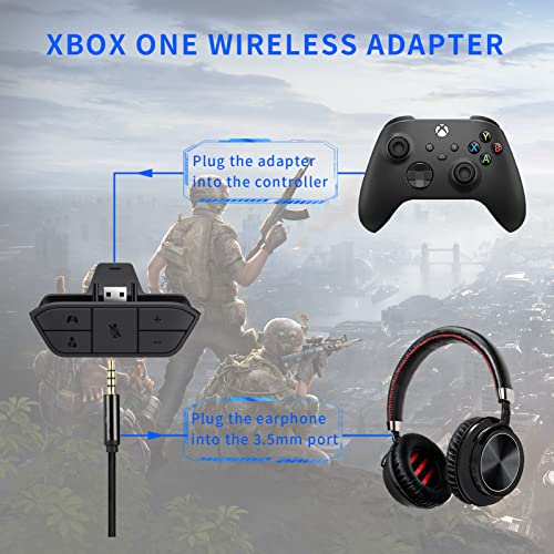 Gugxiom Stereo-Headset-Adapter für One, für -Headset-Adapter, für One-Headset-Adapter, Anpassung der Audiobalance, Kopfhörer-Adapter für One-Controller für Game Sound Voice Chat Bild 3