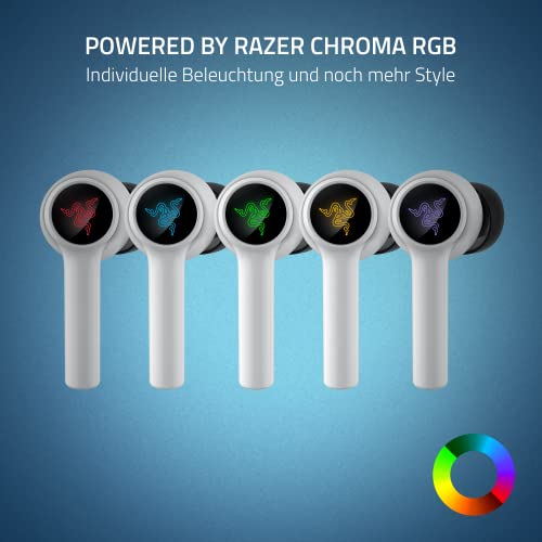 Razer Hammerhead HyperSpeed - Drahtlose Multiplattform-Gaming-Kopfhörer für PlayStation (HyperSpeed Wireless, aktive Geräuschunterdrückung, Bluetooth 5.2, Bis zu 30 Stunden Akkulaufzeit) Weiß Bild 6