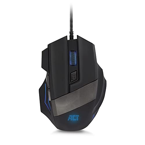 ACT Gaming Maus mit Kabel, 3200 DPI Hohe Präzision, 6 Tasten, 4 LED Leuchten RGB Maus, Ergonomisches Design – AC5000 Bild 1