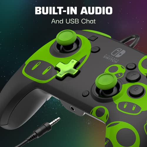 PDP Switch Rematch verkabelt controller 1-UP Glow in the dark Offiziell Lizenziert durch Nintendo - Customizable buttons, sticks, triggers, and paddles - Ergonomic Controllers Bild 3