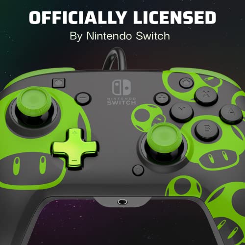 PDP Switch Rematch verkabelt controller 1-UP Glow in the dark Offiziell Lizenziert durch Nintendo - Customizable buttons, sticks, triggers, and paddles - Ergonomic Controllers Bild 5