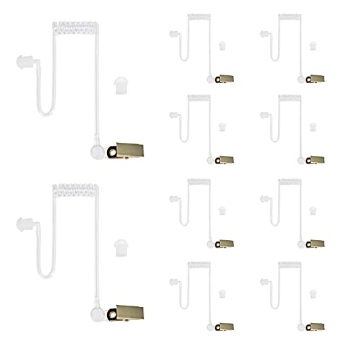 Ersatz-Audioschlauch mit verdeckter akustischer Luftspule, kompatibel mit Retevis Motorola Kenwood Baofeng Walkie Talkie, mit Clip, Sicherheits-Ohrhörer-Kopfhörer (Transparent, 10 Stück) Bild 1