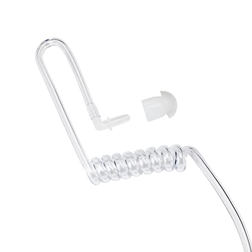 Ersatz-Audioschlauch mit verdeckter akustischer Luftspule, kompatibel mit Retevis Motorola Kenwood Baofeng Walkie Talkie, mit Clip, Sicherheits-Ohrhörer-Kopfhörer (Transparent, 10 Stück) Bild 2