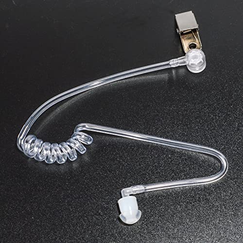 Ersatz-Audioschlauch mit verdeckter akustischer Luftspule, kompatibel mit Retevis Motorola Kenwood Baofeng Walkie Talkie, mit Clip, Sicherheits-Ohrhörer-Kopfhörer (Transparent, 10 Stück) Bild 3