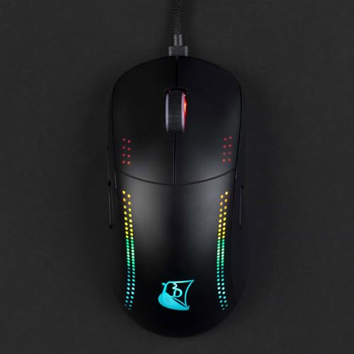 Konix Drakkar Asgard kabellose Gaming-Maus für PC - 600 mAh Akku - 2,4 GHz Empfänger - LED-Hintergrundbeleuchtung - Schwarz Bild 4