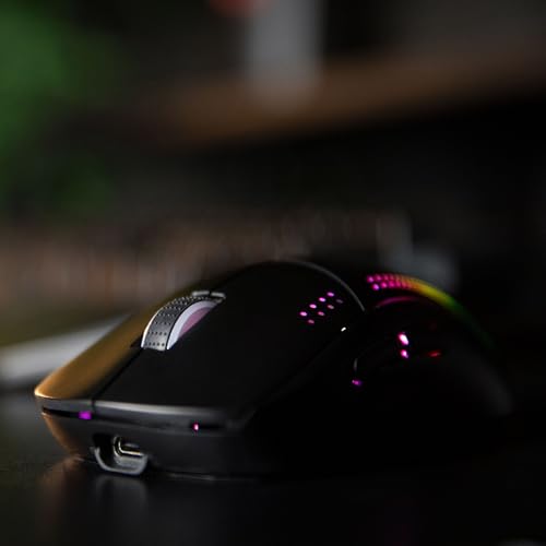 Konix Drakkar Asgard kabellose Gaming-Maus für PC - 600 mAh Akku - 2,4 GHz Empfänger - LED-Hintergrundbeleuchtung - Schwarz Bild 5