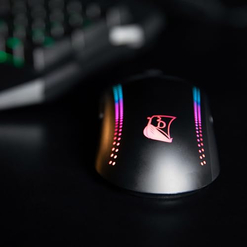 Konix Drakkar Asgard kabellose Gaming-Maus für PC - 600 mAh Akku - 2,4 GHz Empfänger - LED-Hintergrundbeleuchtung - Schwarz Bild 6