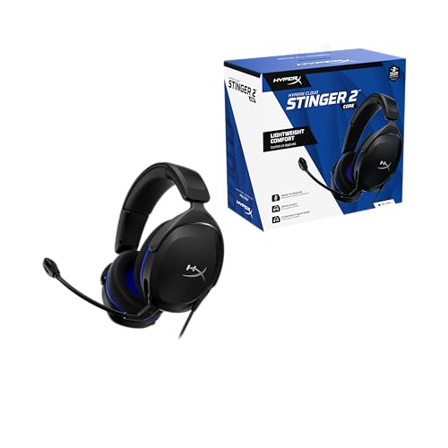 HyperX Cloud Stinger 2 Core Gaming-Headset für PlayStation, Over-Ear, 40mm-Treiber, Geräuschunterdrückendes Mikrofon, 3,5-mm-Klinke, Leichtes, Komfortables und Robustes Headset, Schwarz Bild 6