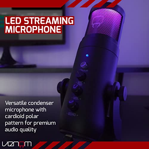 Venom Streaming-Mikrofon mit Nierencharakteristik und LED-Gitter (PS5 / PC) Bild 2