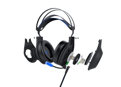 Bionik Sirex Gaming-Headset mit 50-mm-Treibern und Memory-Schaum-Ohrmuscheln für PS5, verstellbare Kopfhörer mit Mikrofon und Lautstärkeregler, kompatibel mit PS4, Xbox Serie XS, Nintendo Switch OLED Bild 3