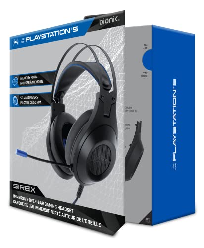 Bionik Sirex Gaming-Headset mit 50-mm-Treibern und Memory-Schaum-Ohrmuscheln für PS5, verstellbare Kopfhörer mit Mikrofon und Lautstärkeregler, kompatibel mit PS4, Xbox Serie XS, Nintendo Switch OLED Bild 5