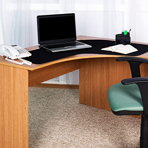 Amylove L-förmige Maus-Eck-Schreibtischunterlage, wasserdicht, groß, Gummi-Eck-Mauspad für Büro, Zuhause, L-förmiger Schreibtisch, Gaming-Setup, Computerschutz, Zubehör, 91,9 cm (36,2 Zoll) (Schwarz) Bild 7