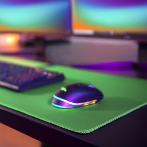 uRage Gaming-Mauspad “Greenscreen 250 Desk-Mat”, Grün, Anti-Rutsch-Beschichtung, Naturgummi, für Tastatur und Maus, extra groß, 90 x 0,3 x 34 cm Bild 5