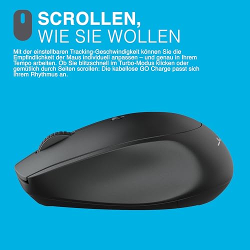 JLab Go Kabellose Bluetooth-Maus, batteriebetrieben, Trimode (BT 5.0/5.0/2,4 GHz) mit USB-Adapter, ergonomisch, kompakt, Multigerät, leise, für Laptop, PC, Computer, iPad, Mac Bild 6
