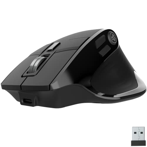 JLab Epic Wireless Mouse - Verbindung über Bluetooth oder USB-Empfänger, ergonomische Bluetooth-Maus, wiederaufladbare kabellose Maus für Laptop-Computer/PC/Tablet/Windows/Mac/More, Leise Mäuse Bild 1
