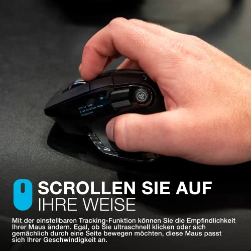JLab Epic Wireless Mouse - Verbindung über Bluetooth oder USB-Empfänger, ergonomische Bluetooth-Maus, wiederaufladbare kabellose Maus für Laptop-Computer/PC/Tablet/Windows/Mac/More, Leise Mäuse Bild 7
