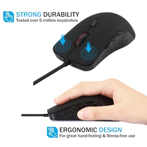 Beheizter Maus,Winter-Handwärmer USB Gaming-Maus,Wärme 38–48 °C Einstellbar-Mattschwarz Bild 4