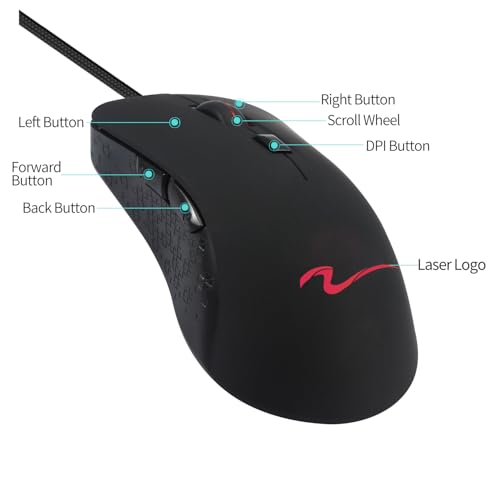 Beheizter Maus,Winter-Handwärmer USB Gaming-Maus,Wärme 38–48 °C Einstellbar-Mattschwarz Bild 5