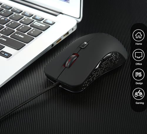 Beheizter Maus,Winter-Handwärmer USB Gaming-Maus,Wärme 38–48 °C Einstellbar-Mattschwarz Bild 7