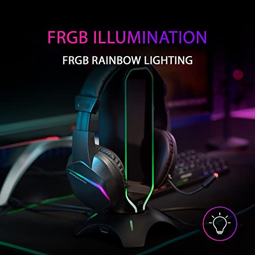 Mars Gaming Gaming MH122, FRGB Over Ear Kopfhörer mit Mikrofon, HiFi Sound, Geräuschunterdrückung, Ultraleichtgewicht, PS4 PS5 Xbox Switch Switch 2 Tablet Windows Mac, Schwarz, Large Bild 2