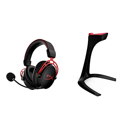 HyperX Cloud Alpha Wireless - Gaming-Headset für PC, 300 Stunden Akkulaufzeit, DTS Headphone:X Spatial Audio & Speedlink EXCEDO Gaming Headset Stand - Ständer für Kopfhörer und Headsets, schwarz Bild 1