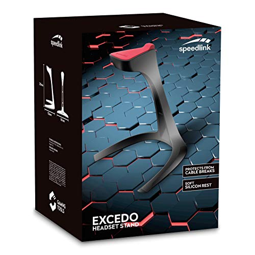 HyperX Cloud Alpha Wireless - Gaming-Headset für PC, 300 Stunden Akkulaufzeit, DTS Headphone:X Spatial Audio & Speedlink EXCEDO Gaming Headset Stand - Ständer für Kopfhörer und Headsets, schwarz Bild 7