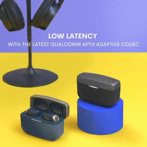 Human Things Genki Waveform Bridge -| Blue/Gold | Dualstream Headphones | Wireless Headphone | Low Latency Performance for Gamers Bild 4