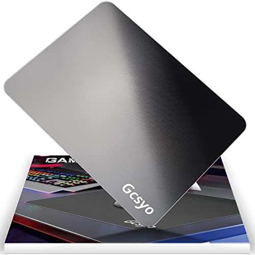Gaming Mauspad Glas Mousepad 350x260 Gaming Mousepad groß für Roccat Razer Logitech Maus Wasserdicht Anti Rutsch für Computer PC Professionelle Gamer Verbessert Präzision und Geschwindigkeit Schwarz Bild 1