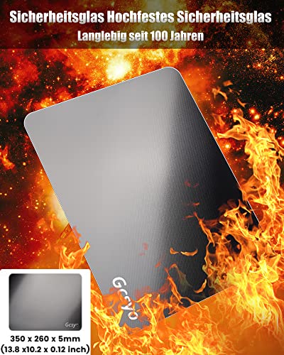 Gaming Mauspad Glas Mousepad 350x260 Gaming Mousepad groß für Roccat Razer Logitech Maus Wasserdicht Anti Rutsch für Computer PC Professionelle Gamer Verbessert Präzision und Geschwindigkeit Schwarz Bild 3