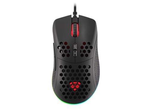 Genesis Krypton 555 Gaming Maus – Ultraleicht nur 70g, Sensor bis 8000 DPI, RGB Beleuchtung, 7 programmierbare Tasten, Paracord Kabel, 1000 Hz Polling Rate, PC Gamer Maus für FPS & E-Sport, Plug&Play Bild 2