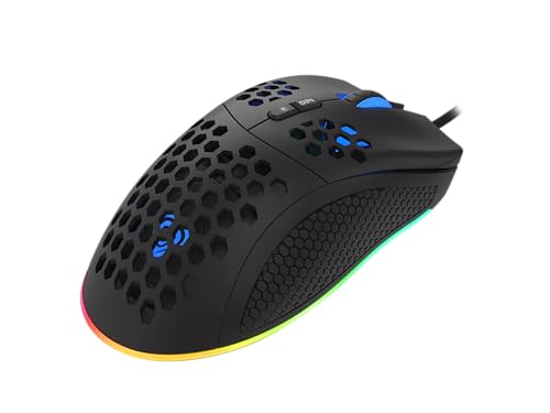 Genesis Krypton 555 Gaming Maus – Ultraleicht nur 70g, Sensor bis 8000 DPI, RGB Beleuchtung, 7 programmierbare Tasten, Paracord Kabel, 1000 Hz Polling Rate, PC Gamer Maus für FPS & E-Sport, Plug&Play Bild 5