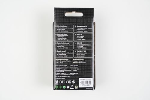 Perixx PERIMICE-802 kabellose Bluetooth-Maus, tragbares Design, kompatibel mit Windows, iOS, und Android-PC, Laptop, Tablet, Smartphone, Graphitgrau, 12177, Silber Bild 3