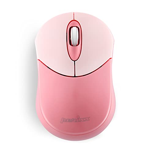 Perixx PERIMICE-802PK kabellose Bluetooth-Maus, tragbares Design, kompatibel mit Windows, iOS und Android-PC, Laptop, Tablet und Smartphone, Rosa Bild 1