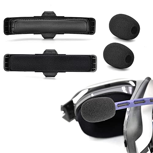 A50 Gen 4 Mod Kit - Ersatz Ohrpolster Stirnbänder für Astro Gaming A50 Kabelloses Headset Gen 4, Mikrofonschaum, Ohrpolster/Tassen,A50 Gen 4 Zubehör,Dicke hinzugefügt(Schwarzes Protein) Bild 5