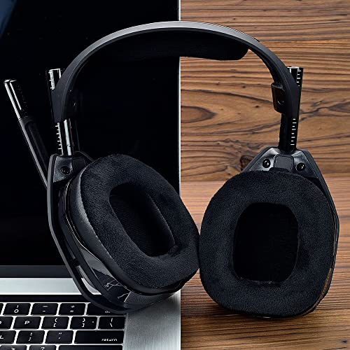 A50 Gen 4 Mod Kit - Ersatz Ohrpolster Stirnbänder für Astro Gaming A50 Kabelloses Headset Gen 4, Mikrofonschaum, Ohrpolster,A50 Gen 4 Zubehör,Dicke hinzugefügt(Schwarzes Protein+Samt) Bild 6