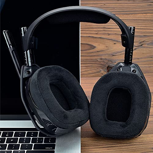 A50 Gen 4 Mod Kit - Ersatz Ohrpolster Stirnbänder für Astro Gaming A50 Kabelloses Headset Gen 4, Mikrofonschaum, Ohrpolster/Tassen/Pads,A50 Gen 4 Zubehör,Dicke hinzugefügt(Schwarzer Samt) Bild 6