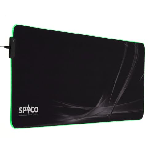 SPYCO Backing PA-142, Gaming Pad mit RGB-Beleuchtung, 900mmx400mm, Micro-USB-Port, glatter Gummifuß 3mm, rutschfest, wasserabweisend, fusselfrei, maximale Laufruhe Bild 2