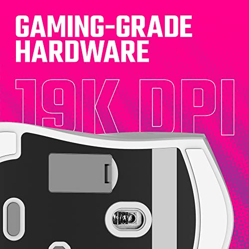 Cooler Master MM712 Kabellose Gaming-Maus Weiß mit einstellbaren 19.000 DPI, 2,4 GHz und Bluetooth, Ultraweave-Kabel, PTFE-Füße, RGB-Beleuchtung und MasterPlus+ Software Bild 4
