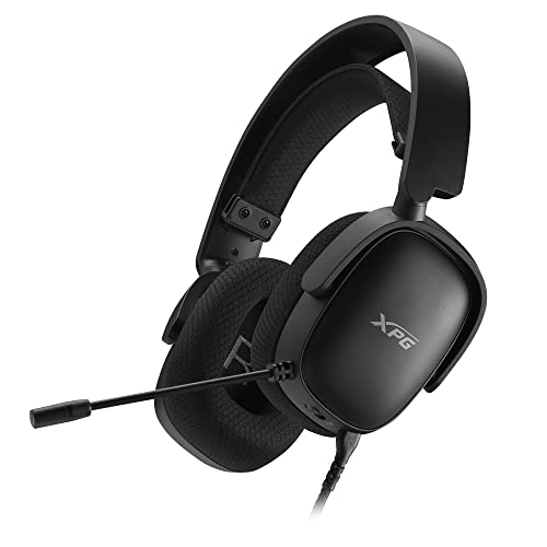 XPG Precog S Gaming-Headset: 50 mm Treiber – klappbare Ohrmuscheln – Lautstärkeregler & Stummschaltung – automatisch einstellbares Kopfband – Schwarz Bild 1
