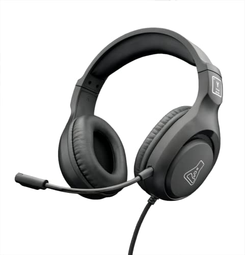 THE G-LAB Korp Yttrium Gaming Headset for PC PS4 PS5 Xbox Switch Gaming Headset with Microphone Foldable Stereo, Strong Bass Microphone 3.5mm Jack (Black) Bild 1