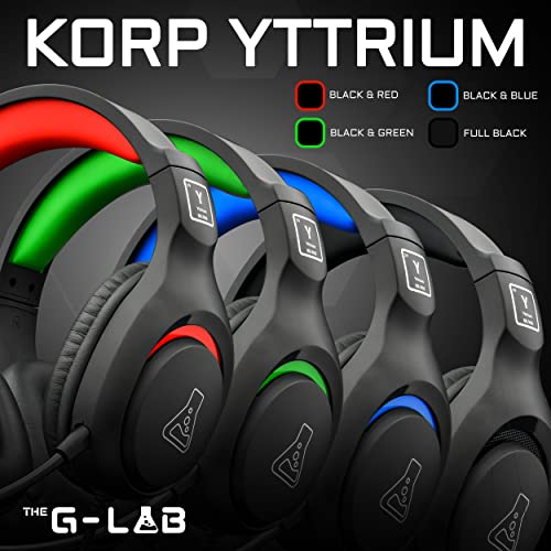 THE G-LAB Korp Yttrium Gaming Headset for PC PS4 PS5 Xbox Switch Gaming Headset with Microphone Foldable Stereo, Strong Bass Microphone 3.5mm Jack (Black) Bild 2