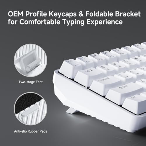 Dierya×TMKB T68se Gaming Mechanische Tastatur,60% Prozent Tastatur,Ultra-Compact Mini 68 Tasten Anti-Ghosting,Typ-C-Datenkabel,US Layout für PC Windows Gamer Typist,Red Linear Switch Bild 5