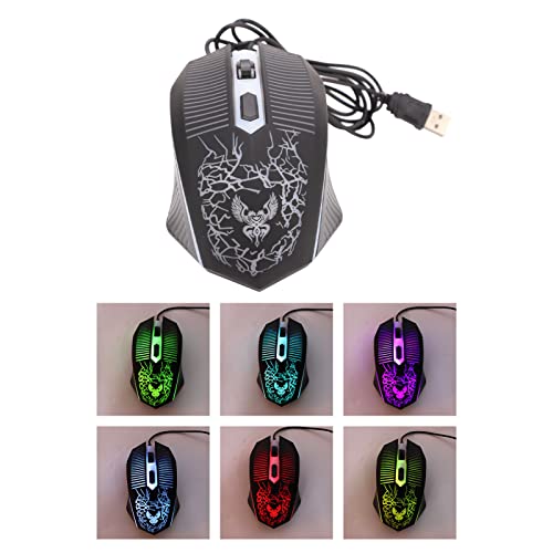 Kabelgebundene Gaming-Tastatur, 104 Tasten, RGB-Hintergrundbeleuchtung, USB-Tastatur-Maus-Set, Mechanische Gaming-Tastatur und Maus-Kombination, für Windows 7 8 10, für PC/Mac-Gamer, Schreibkräfte, Re Bild 5