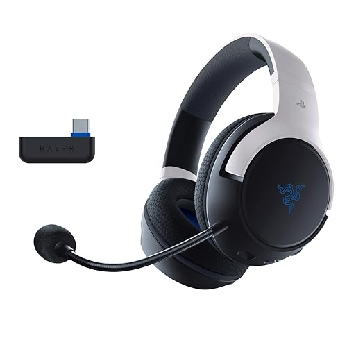 Razer Kaira HyperSpeed (PlayStation Licensed) - Drahtloses Gaming-Headset für PlayStation - 2,4 HyperSpeed und Bluetooth (Triforce 50mm, HyperClear-Mikrofon, USB, plattformübergreifend) Weiß Bild 1