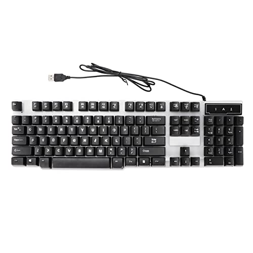 ciciglow Gaming-Tastatur und -Maus-Kombination, Kabelgebundene Hintergrundbeleuchtete Computertastaturen und RGB-Gaming-Maus, Mechanische Tastaturen mit 104 Tasten DPI 4800-Maus für Gamer Bild 7